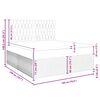 vidaXL Boxspringbett mit Matratze Dunkelgrau 180x200 cm Samt