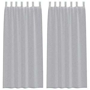 vidaXL Voile-Vorhang 2 stk. Dunkelgrau 225 x 140 cm Polyester