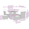 vidaXL Garten-Sofa-Set mit Kissen mit Speicher 8 pcs Schwarz und Creme