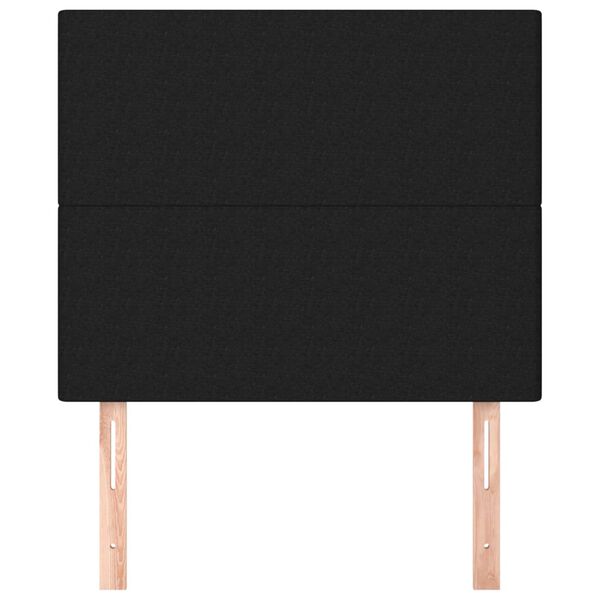 vidaXL Kopfteil Schwarz 90x5x118/128 cm Stoff