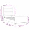 vidaXL Bettgestell mit Kopfteil Hellgrau 80 x 200 cm Stoff