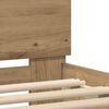 vidaXL Bettrahmen mit LED Artisan-Eiche 140 x 190 cm Holzwerkstoff