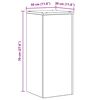 vidaXL Pflanzenst&auml;nder 2 pcs Schwarz Eichen-Optik 30 x 30 x 70 cm