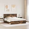 vidaXL Bettrahmen Ger&auml;ucherte Eiche 200 x 200 cm Massives Kiefernholz