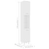 vidaXL Badezimmerschrank Weiß 30x30x179 cm Holzwerkstoff