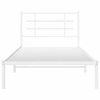 vidaXL Bettgestell mit Kopfteil Metall Wei&szlig; 107x203 cm