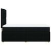 vidaXL Boxspringbett mit Matratze Schwarz 80x200 cm Stoff