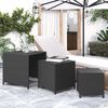 vidaXL Satztische 3 Stk. Schwarz Poly Rattan