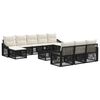 vidaXL Gartensofa-set 11 stk. Schwarz Poly-Rattan