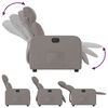 vidaXL Relaxsessel Elektrisch Taupe Stoff