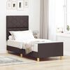 vidaXL Bettgestell mit Kopfteil Dunkelbraun 80 x 200 cm Stoff