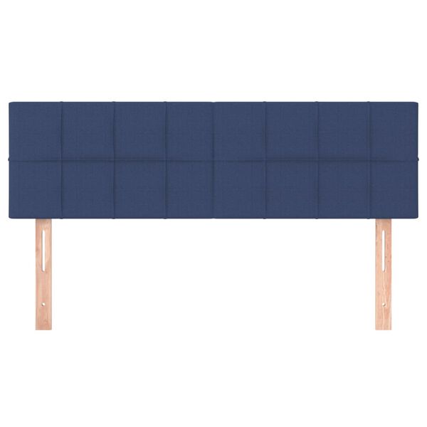 vidaXL Kopfteile Blau 144x5x78/88 cm Stoff