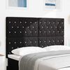 vidaXL LED Kopfteil mit LED-Lichtleisten Schwarz 160 cm Polyester