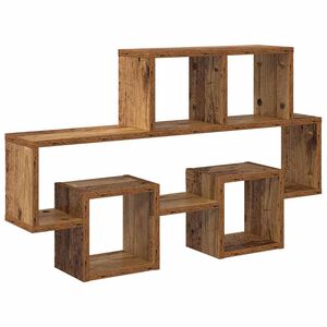 vidaXL Wandregal Wandhalterung Altholz 82 x 15 x 51 cm Holzwerkstoff