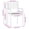 vidaXL Gartenstuhl 4 pcs &Ouml;l-Natur 56 x 54,5 x 87 cm Massivholz Akazie