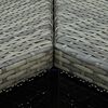 vidaXL 16-tlg. Gartenbar-Set mit Kissen Poly Rattan Grau