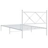 vidaXL Bettgestell mit Kopfteil Metall Wei&szlig; 100x190 cm