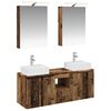 vidaXL Badezimmerschrank-Set 5 stk. Altholz Holzwerkstoff
