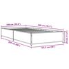 vidaXL Bettgestell Schwarz 100x200 cm Holzwerkstoff und Metall