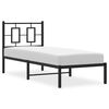 vidaXL Bettgestell mit Kopfteil Metall Schwarz 80x200 cm