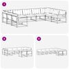 vidaXL Outdoor-Sofagarnitur mit Kissen 9 pcs Natur und Creme