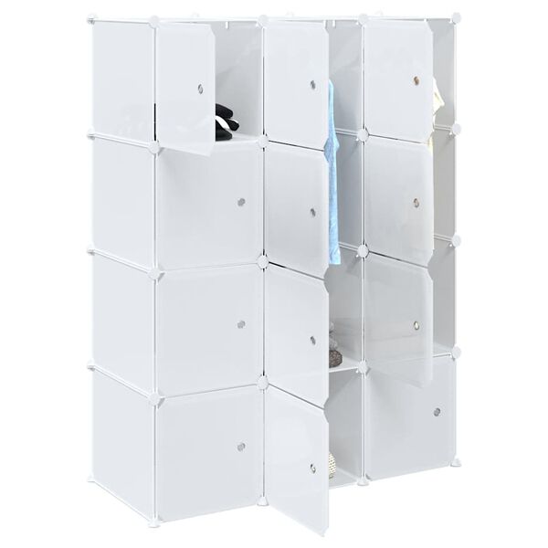 vidaXL Regalsystem mit 12 W&uuml;rfeln und Aufh&auml;ngestangen PP