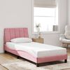 vidaXL Bettgestell mit LED ohne Matratze "Hanko" Rosa 80x200 cm Samt