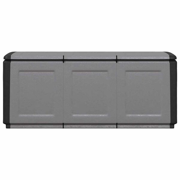 vidaXL Garten Aufbewahrungsbox 138x53x57 cm 330 L Dunkelgrau Schwarz