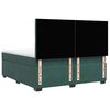 vidaXL Boxspringbett mit Matratze Dunkelgr&uuml;n 180x200 cm Samt