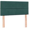 vidaXL Boxspringbett mit Matratze Dunkelgr&uuml;n 80x210 cm Samt