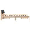 vidaXL Bettgestell Braun und Dunkelgrau 140 x 190 cm Massivholz Kiefer