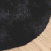 vidaXL Teppich Shaggy Hochflor NAVARRA Schwarz 120x120 cm Polyester