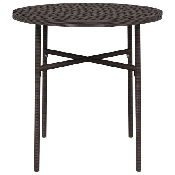 vidaXL Beistelltisch Braun 45 cm Poly Rattan