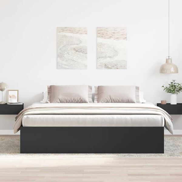 vidaXL Bettgestell Schwarz 200x200 cm