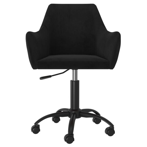 vidaXL Esszimmerst&uuml;hle 2 Stk. Drehbar Schwarz Samt