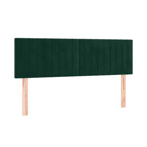 vidaXL Kopfteile 2 Stk. Dunkelgr&uuml;n 72x5x78/88 cm Samt