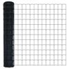 vidaXL Zaun mit Pfosten Grau 1,2 x 25 m Stahl und PVC