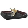 vidaXL Hundebett Schwarz/Braun 105x80x25 cm Kunstleder