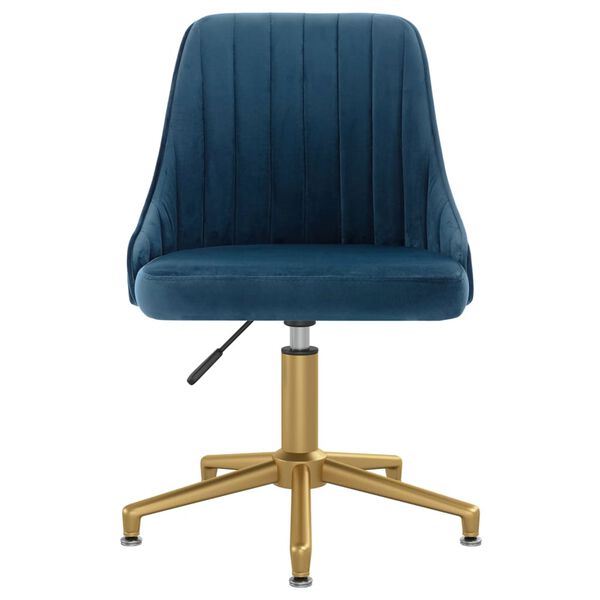 vidaXL Esszimmerst&uuml;hle 4 Stk. Drehbar Blau Samt