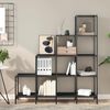 vidaXL B&uuml;cherregal Schwarz 122x30x132 cm Holzwerkstoff und Metall