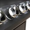 vidaXL Gasgrill 6+1 Flammen Schwarz