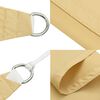 vidaXL Sonnensegel Sandfarbe 5x4 m 100% Polyester Oxford