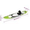 vidaXL SUP-Board-Set Aufblasbar Grün 360x81x10 cm