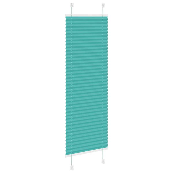 vidaXL Plissee Petrolgr&uuml;n 45x150 cm Stoffbreite 44,4 cm Polyester