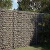 vidaXL Gabione mit Deckel 100x100x200 cm Verzinktes Eisen