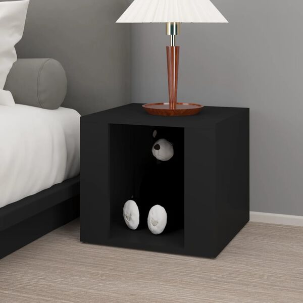 vidaXL Nachttisch Schwarz 41x40x36 cm Holzwerkstoff