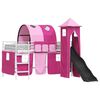 vidaXL Kinder Etagenbett Gestell Uni Wei&szlig; und Rosa 80 x 200 cm Metall