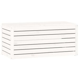 vidaXL Gartenbox Wei&szlig; 101x50,5x46,5 cm Massivholz Kiefer