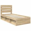 vidaXL Bettrahmen Sonoma-Eiche 75 x 190 cm Massives Kiefernholz