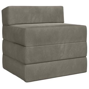 vidaXL Klappsofa Bett Hellgrau 200 x 70 x 15 cm Samt